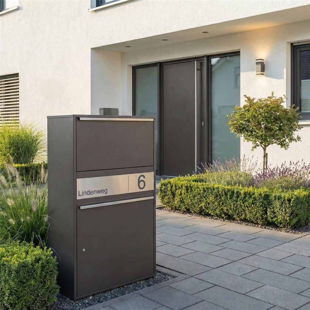 Metzler Paketbox XL personalisiert mit Gravur | Paketkasten rostfrei | Bispo Max 2
