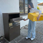 Metzler Paketbox XL personalisiert mit Gravur | Paketkasten rostfrei | Bispo Max 2