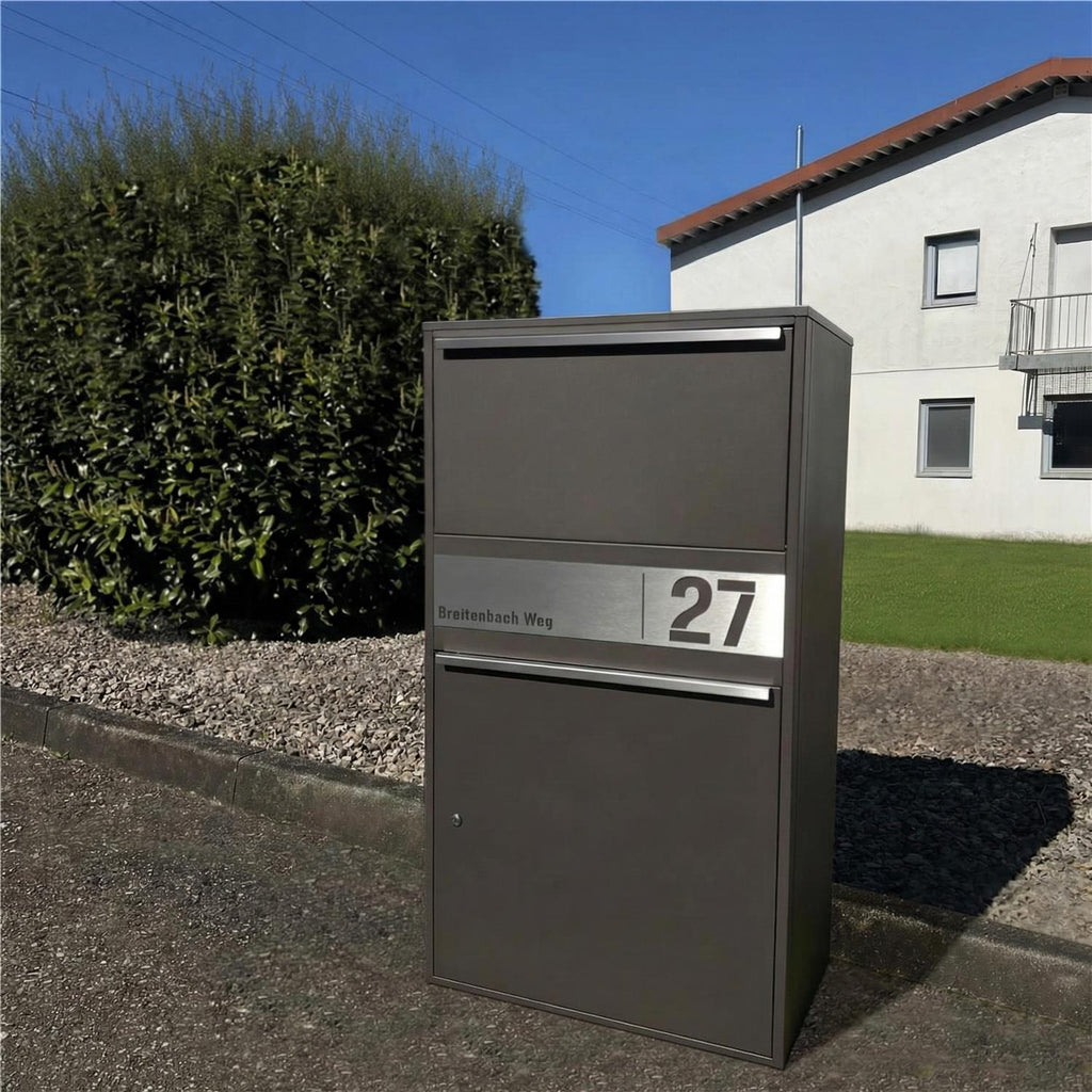 Metzler Paketbox XL personalisiert mit Gravur | Paketkasten rostfrei | Bispo Max 2
