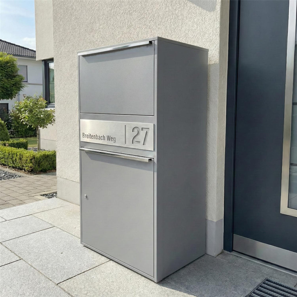 Metzler Paketbox XL personalisiert mit Gravur | Paketkasten rostfrei | Bispo Max 2