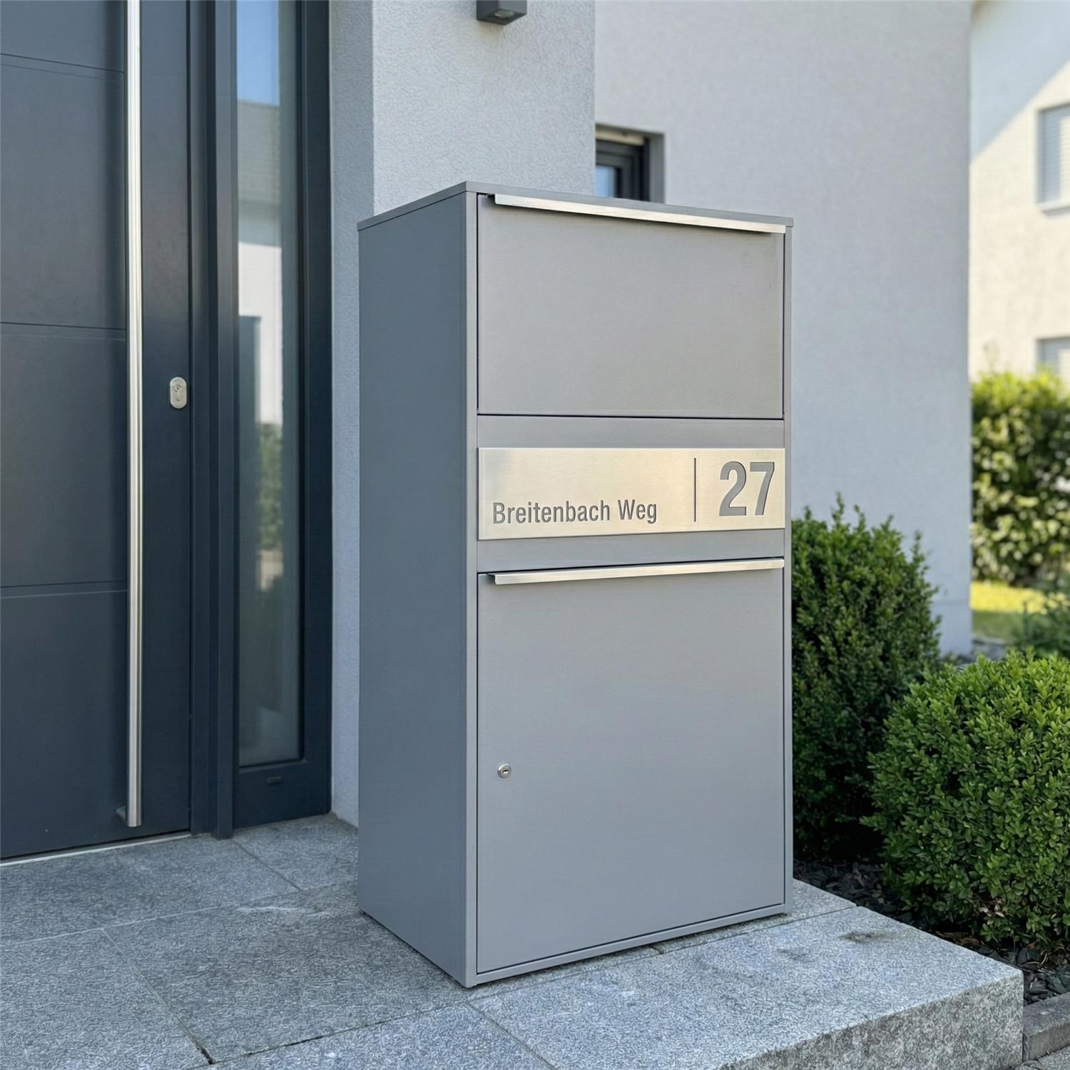 Metzler Paketbox XL personalisiert mit Gravur | Paketkasten rostfrei | Bispo Max 2