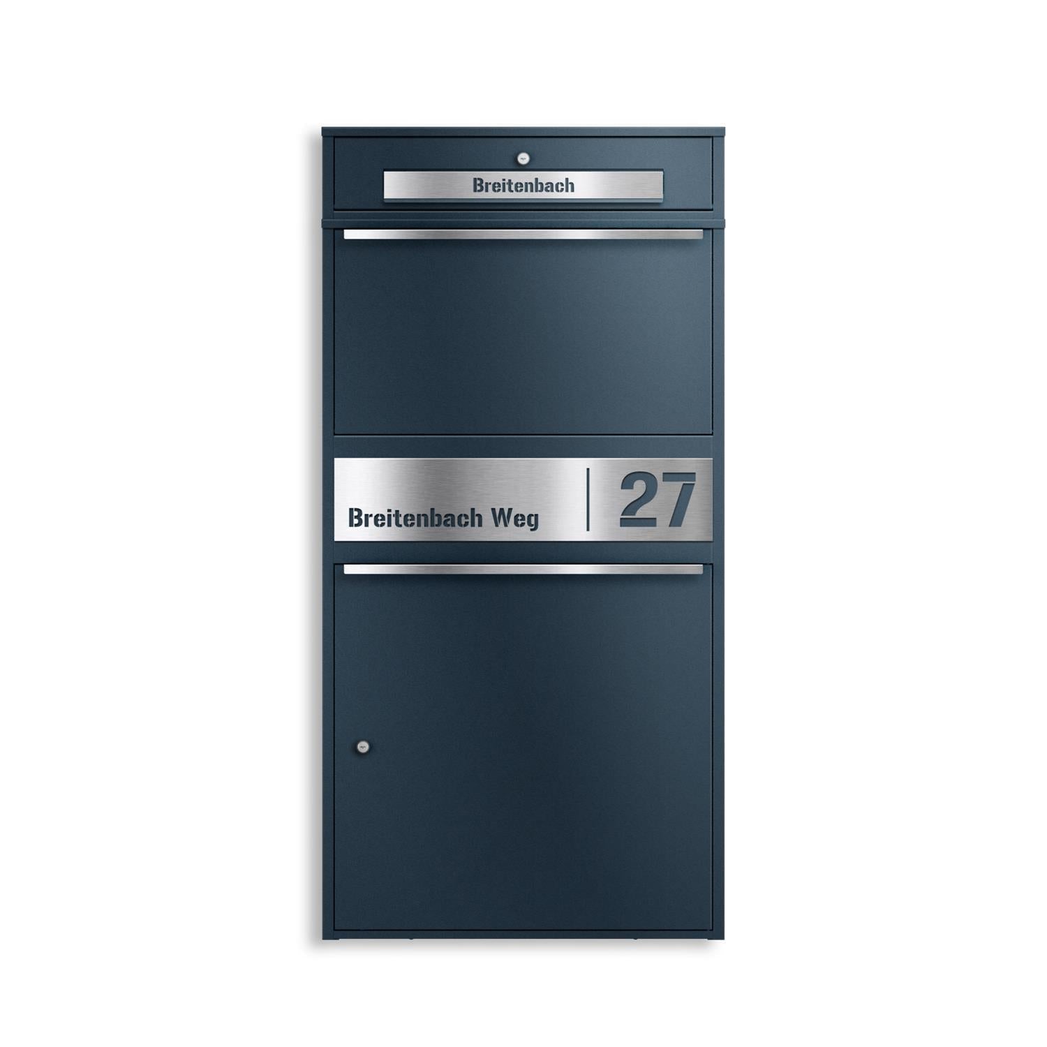 Metzler Paketbox XL mit Briefkasten | Paketkasten rostfrei | personalisiert mit Gravur | Bispo Max 2