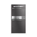 Metzler Paketbox XL mit Briefkasten | Paketkasten rostfrei | personalisiert mit Gravur | Bispo Max 2