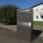 Metzler Paketbox XL mit Briefkasten | Paketkasten rostfrei | personalisiert mit Gravur | Bispo Max 2