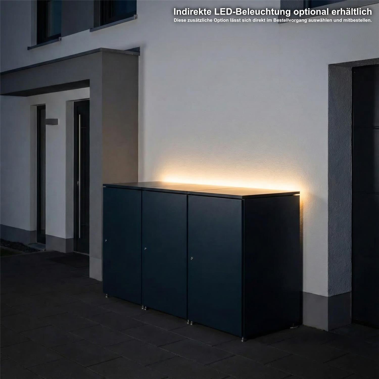 Metzler Mülltonnenbox | 3er | 240l | aus Aluminium | rostfrei & massiv