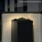 Metzler Mülltonnenbox mit Pflanzdach | 1er | 240l | aus Aluminium | rostfrei & massiv