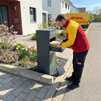 Metzler Paketbox mit LED | Entnahme auf der Rückseite | personalisiert mit Gravur | Anthrazit | Zivo 2 LED