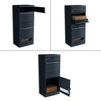 Metzler Paketbox mit Briefkasten | mit Sichtfenster | mit Briefeinwurf | rostfrei | Bispo 3