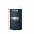 Metzler Paketbox XL mit Briefkasten | LED | personalisiert mit Gravur | RAL 7016 Anthrazit | Bispo Max 2