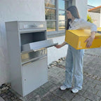Metzler Paketbox XL mit Briefkasten | Paketkasten rostfrei | personalisiert mit Gravur | Bispo Max 2