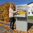Metzler Paketbox XL mit 2 Briefkästen | Paketkasten rostfrei | personalisiert mit Gravur | Bispo Max 2