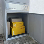 Metzler Paketbox XL mit 3 Briefkästen | Paketkasten rostfrei | personalisiert mit Gravur | Bispo Max 2