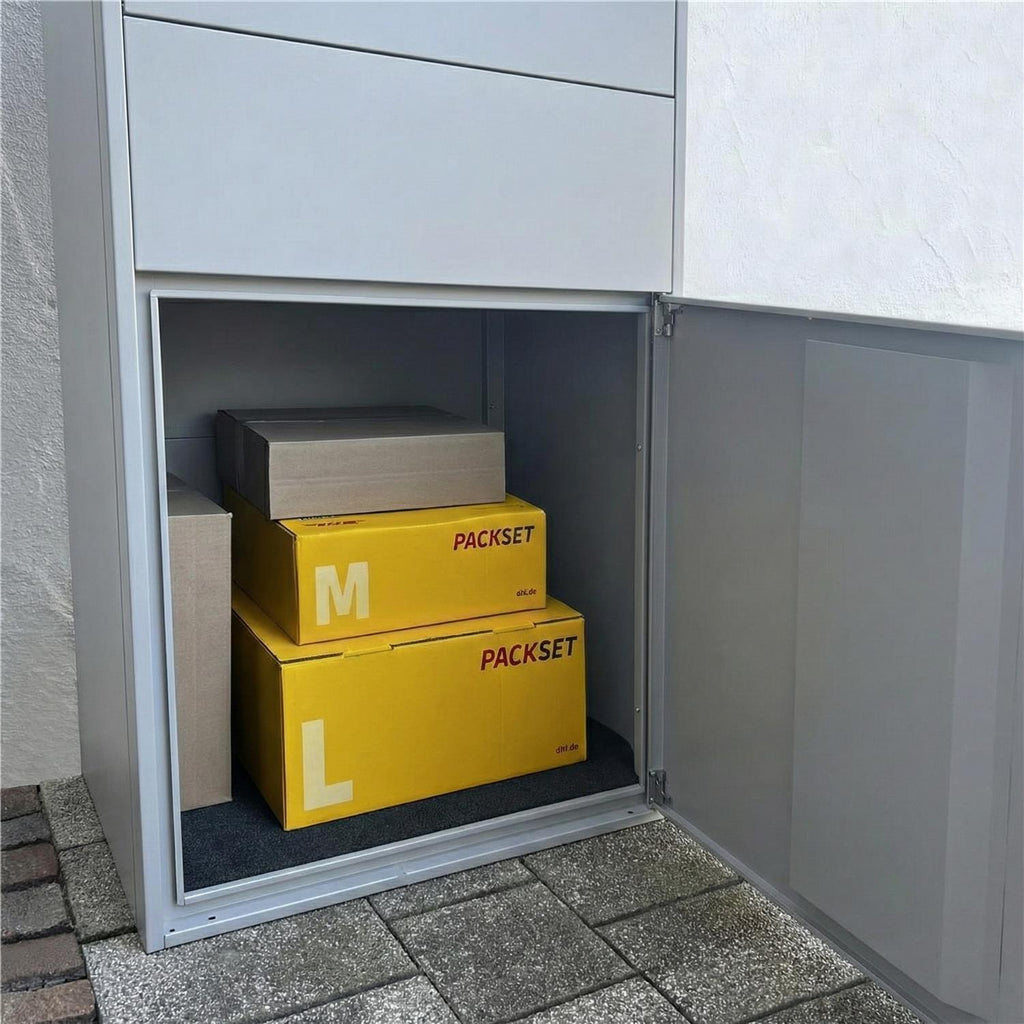 Metzler Paketbox XL mit Briefkasten | Paketkasten rostfrei | Bispo Max