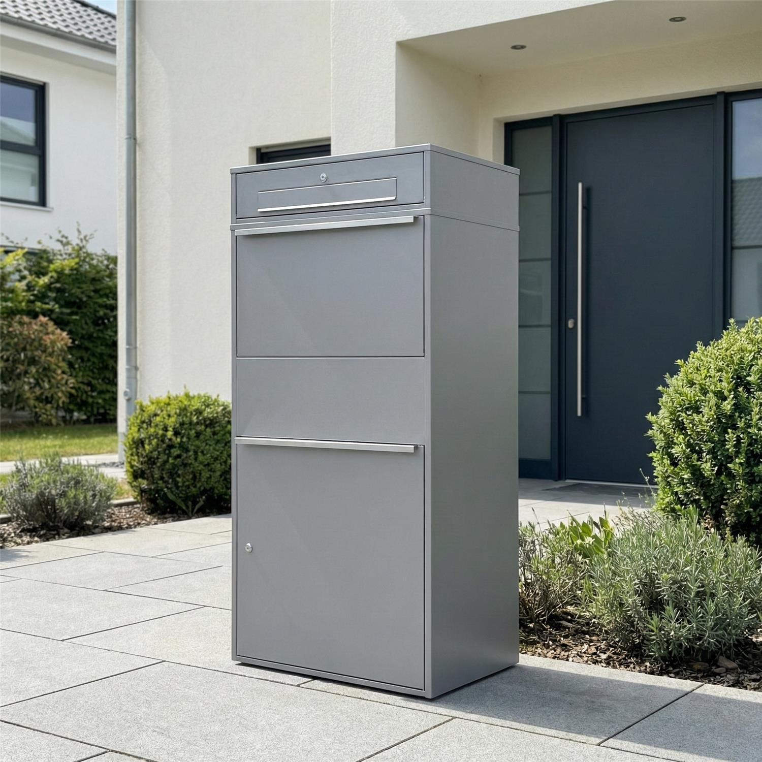 Metzler Paketbox XL mit Briefkasten | Paketkasten rostfrei | Bispo Max