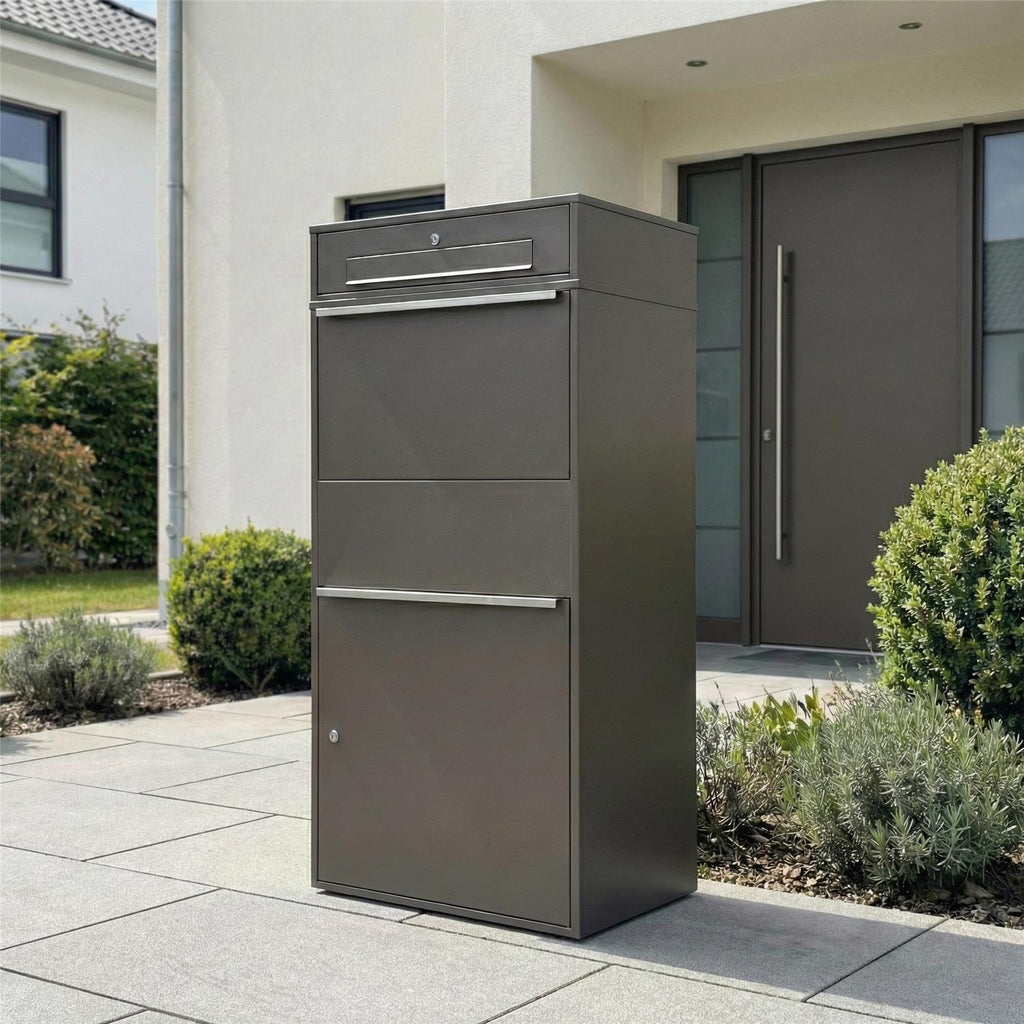 Metzler Paketbox XL mit Briefkasten | Paketkasten rostfrei | Bispo Max
