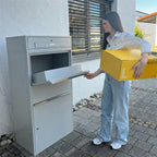 Metzler Paketbox XL mit Briefkasten | Mit austauschbarem Namensschild | Bispo Max RE