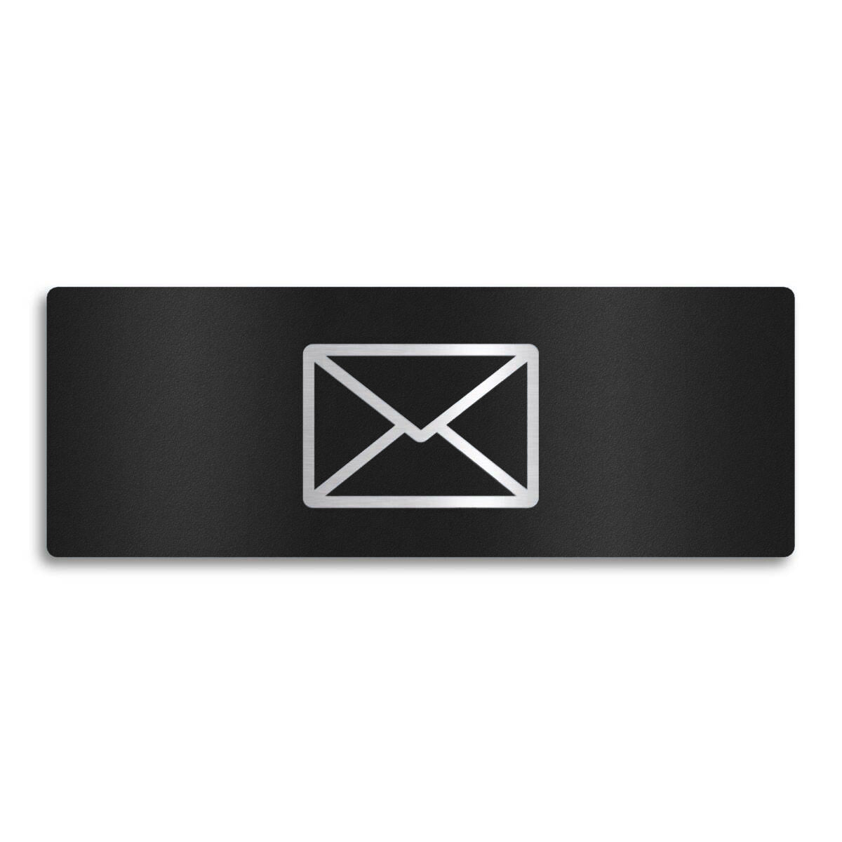 Metzler Edelstahlschild mit Briefsymbol für Paketboxen