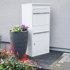 Metzler Paketbox mit Briefkasten | mit Briefeinwurf | für Pakete bis zur Größe M | rostfrei | Bispo