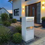Metzler Paketbox mit Briefkasten | LED | personalisiert mit Gravur | Bispo 2