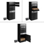 Metzler Paketbox mit 2 Briefkästen | LED | personalisiert mit Gravur | Bispo 2