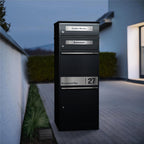 Metzler Paketbox mit 2 Briefkästen | LED | personalisiert mit Gravur | Bispo 2