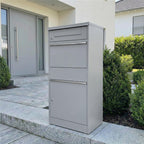 Metzler Paketbox mit Briefkasten | mit Briefeinwurf | für Pakete bis zur Größe M | rostfrei | Bispo