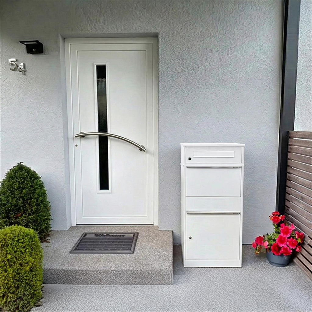 Metzler Paketbox mit Briefkasten | mit Briefeinwurf | für Pakete bis zur Größe M | rostfrei | Bispo