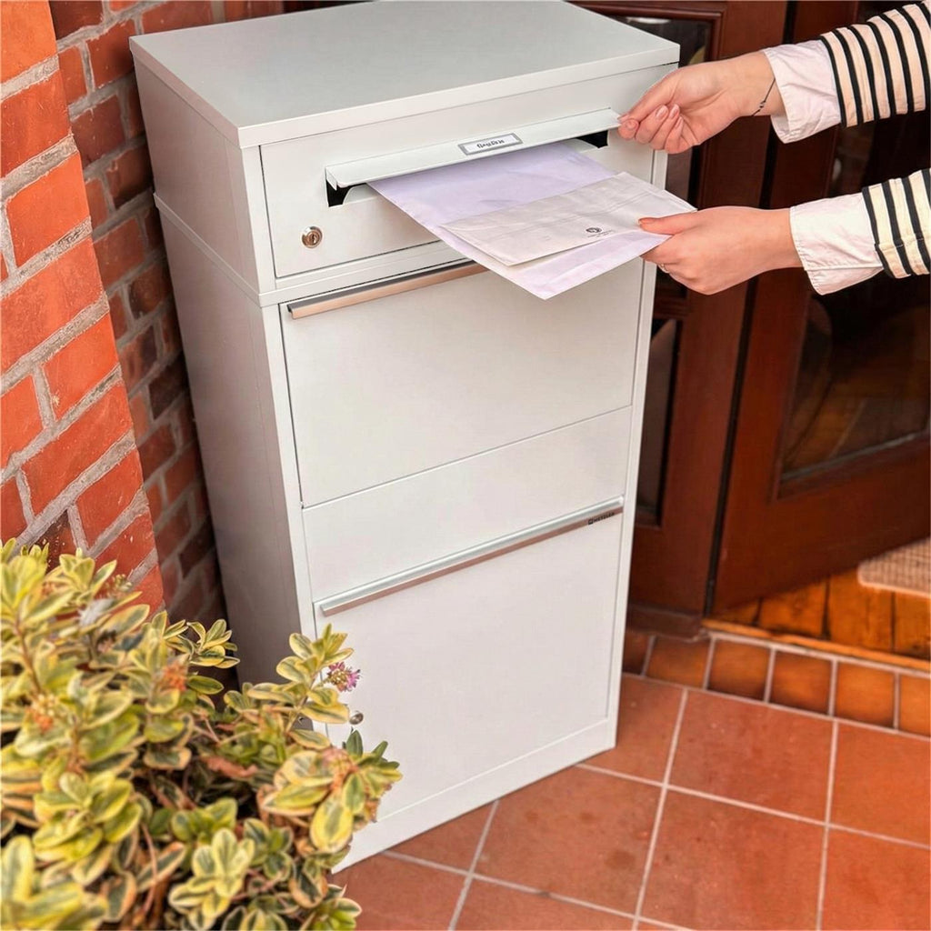 Metzler Paketbox mit austauschbarem Namensschild | für Pakete bis zur Größe M | Bispo RE
