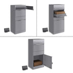 Metzler Paketbox mit Briefkasten | LED |  für Pakete bis zur Größe M | Bispo