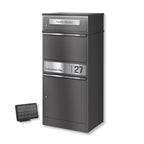 Metzler Paketbox mit Briefkasten | LED | personalisiert mit Gravur | Bispo 2