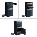 Metzler Paketbox mit Briefkasten | LED | personalisiert mit Gravur | Bispo 2