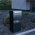 Metzler Paketbox mit Briefkasten | LED | personalisiert mit Gravur | Bispo 2