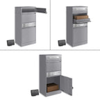 Metzler Paketbox mit Briefkasten | LED | personalisiert mit Gravur | Bispo 2