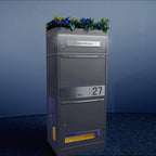 Metzler Paketbox mit Briefkasten | LED | personalisiert mit Gravur | Bispo 2