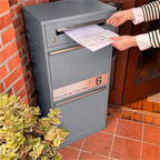 Metzler Paketbox mit Briefkasten | LED | personalisiert mit Gravur | Bispo 2