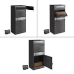 Metzler Paketbox mit Briefkasten | LED | personalisiert mit Gravur | Bispo 2