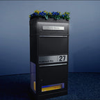 Metzler Paketbox mit Briefkasten | LED | personalisiert mit Gravur | Bispo 2