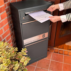Metzler Paketbox mit Briefkasten | LED | personalisiert mit Gravur | Bispo 2