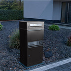 Metzler Paketbox mit Briefkasten | LED | personalisiert mit Gravur | Bispo 2