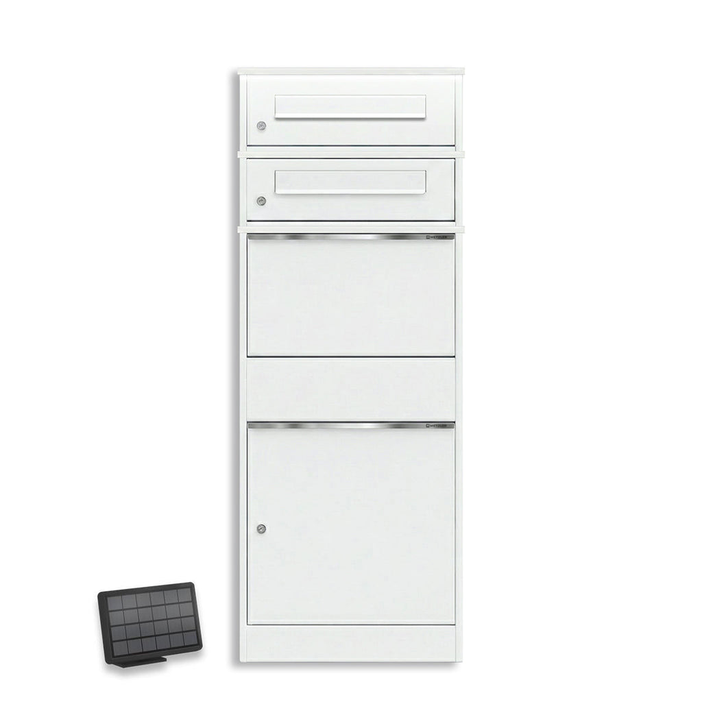 Metzler Paketbox mit 2 Briefkästen | LED | zweifacher Briefeinwurf | Bispo