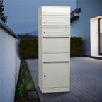 Metzler Paketbox mit 3 Briefkästen | LED | dreifacher Briefeinwurf | Bispo