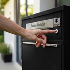 Metzler Funk-Paketbox mit Klingel & Briefkasten |  personalisiert mit Gravur | Edelstahl-Namensschild | Bispo Funk