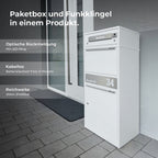 Metzler Funk-Paketbox mit Klingel & Briefkasten |  personalisiert mit Gravur | Edelstahl-Namensschild | Bispo Funk