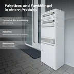 Metzler Funk-Paketbox mit Klingel & Briefkasten |  personalisiert mit Gravur | Edelstahl-Namensschilder | Bispo Funk