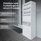 Metzler Funk-Paketbox mit Klingel & Briefkasten |  personalisiert mit Gravur | Edelstahl-Namensschilder | Bispo Funk
