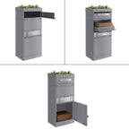 Metzler Paketbox mit Pflanzdach | personalisiert mit Gravur | Edelstahl-Namensschild | mit Briefeinwurf | Bispo 2