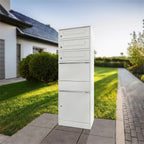 Metzler Paketbox mit 3 Briefkästen | dreifacher Briefeinwurf | für Pakete bis zur Größe M | rostfrei | Bispo