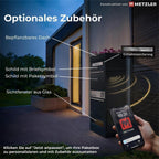 Metzler Paketbox mit 2 Briefkästen | personalisiert mit Gravur | Edelstahl-Namensschild | mit Briefeinwurf | Bispo 2