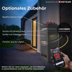 Metzler Paketbox mit 2 Briefkästen | personalisiert mit Gravur | Edelstahl-Namensschild | mit Briefeinwurf | Bispo 2