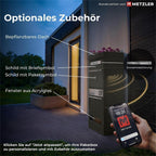 Metzler Paketbox mit 2 Briefkästen | personalisiert mit Gravur | Edelstahl-Namensschild | mit Briefeinwurf | Bispo 2